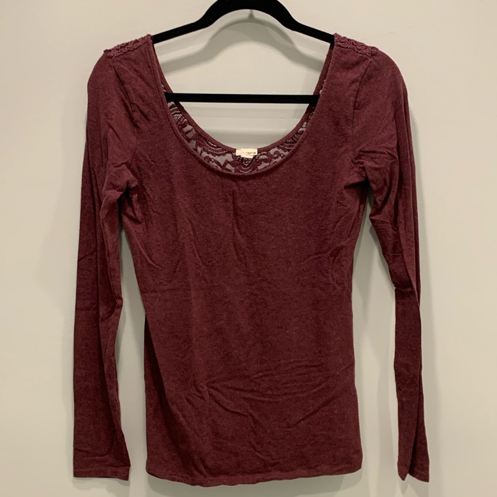 Garage long-sleeve shirt lace back